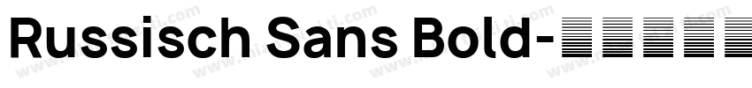 Russisch Sans Bold字体转换